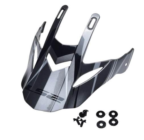 Daszek kasku mx436 evo knight titanium white