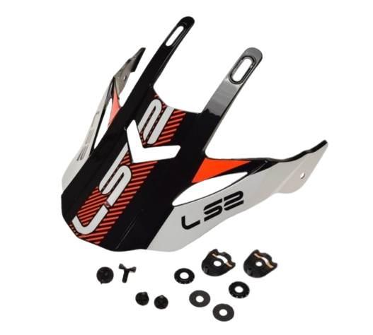 Daszek kasku mx436 evo adventurer black white
