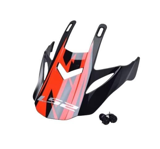 Daszek kasku mx437 evo roar black red | AK800437PEK21