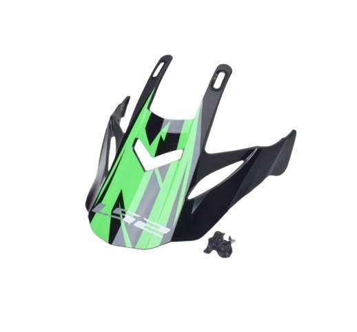 Daszek kasku mx437 evo roar black green | AK800437PEK23
