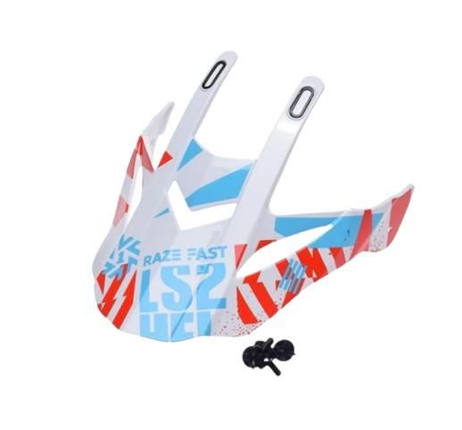Daszek kasku mx437 evo funky red white | AK800437PEK25