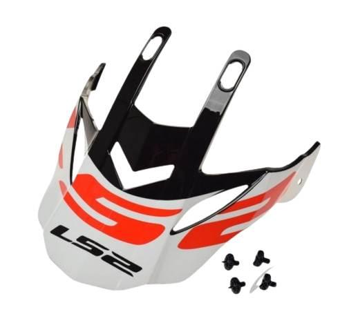 Daszek kasku mx437 strike black white red