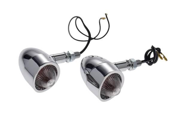 Lampa do harley wspornik wysunięty biały klosz