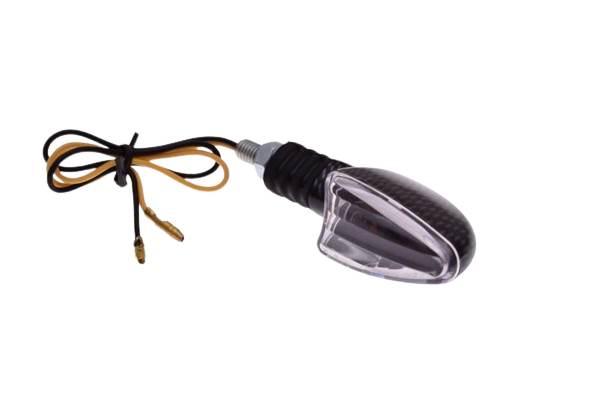 Kierunkowskaz owal jasna carbon prawy przód 12v10w