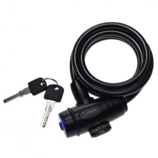 Zabezpieczenie linka spirala 8x1500 czarne leoshi