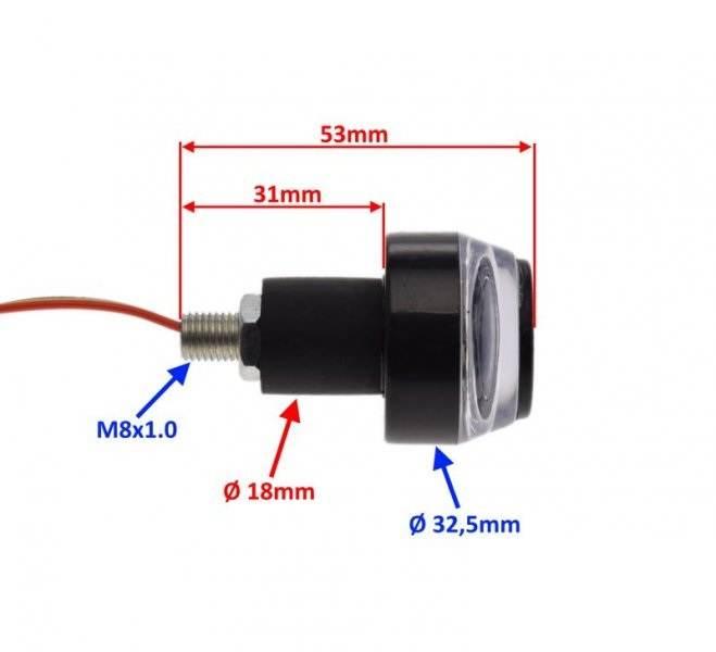 KIERUNKOWSKAZ Końcówka kierownicy ze światłem żółtym - zdjęcie 2