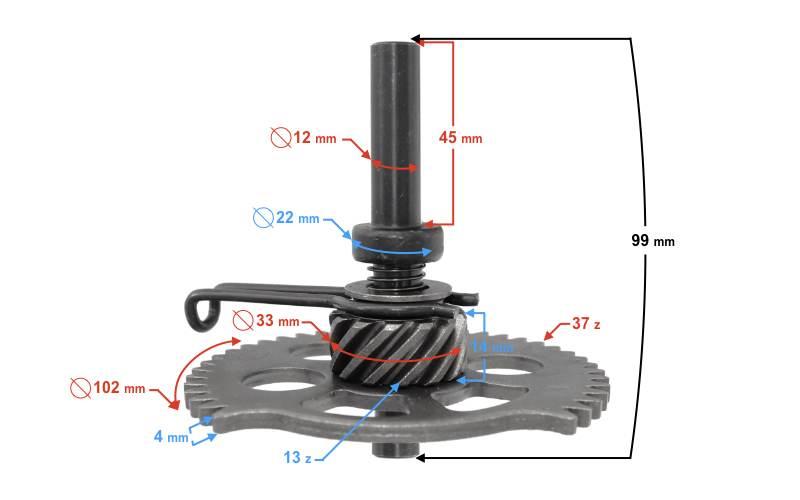 Bendix rozrusznika nożnego skuter 4t 125cc