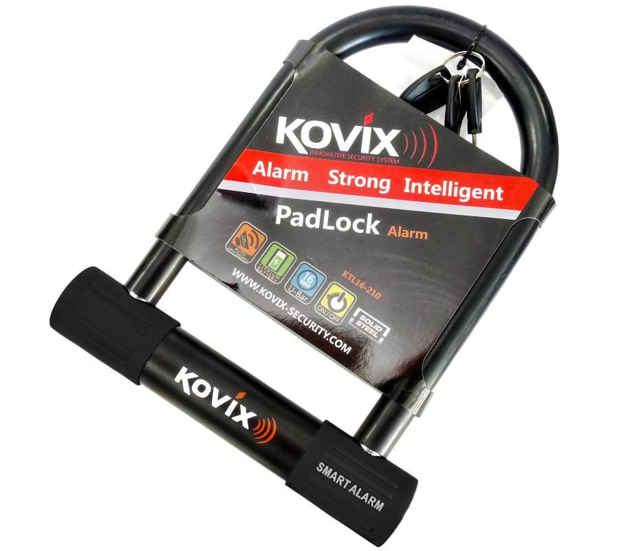 Kłódka u-lock z alarmem ktl16-210 czarna - zdjęcie 2