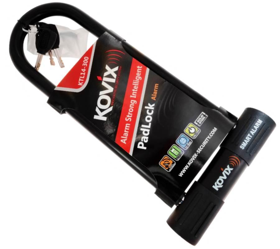 Kłódka u-lock z alarmem ktl14-300 czarna - zdjęcie 2