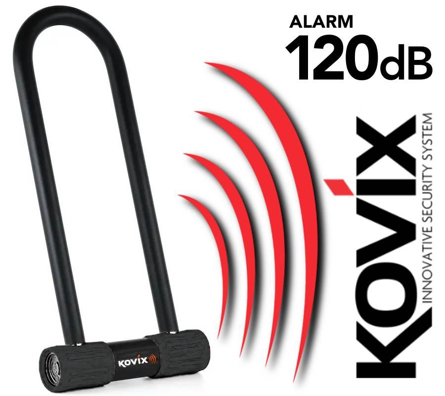 Kłódka u-lock z alarmem ktl14-300 czarna - zdjęcie 4