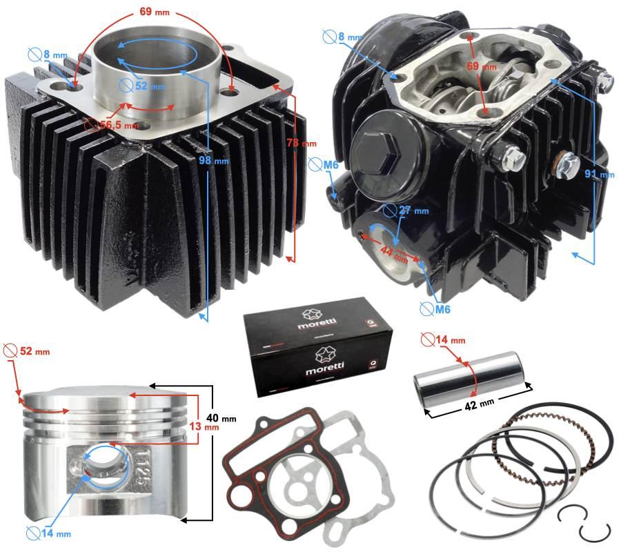 Cylinder i głowica 4t 125cc 154fmh | CIGMRK1254TMPOPZMS000FR1