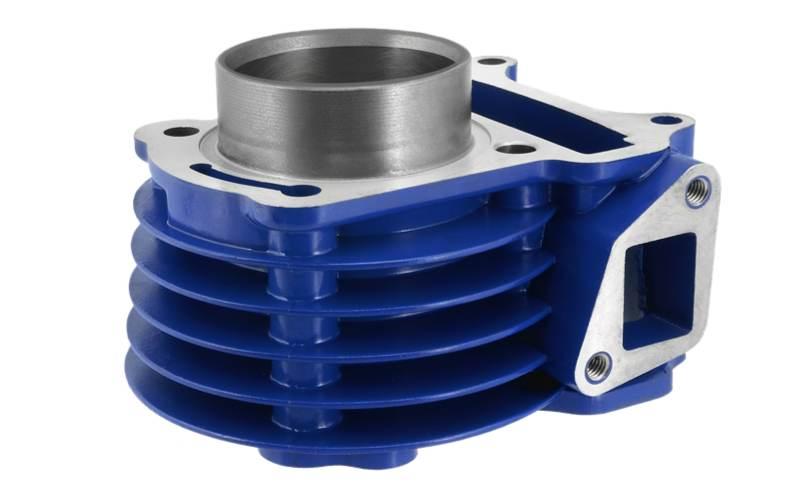 Cylinder 50cc skuter huragan 5 z silnikiem poziomym kolor niebieski - zdjęcie 3