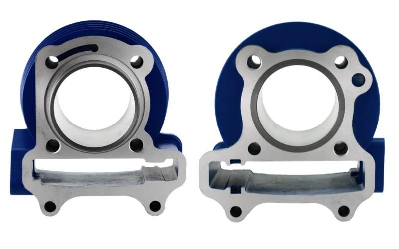 Cylinder 50cc skuter huragan 5 z silnikiem poziomym kolor niebieski - zdjęcie 4