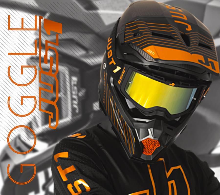 Gogle motocyklowe just1 vitro pomarańczowo-czarne - zdjęcie 6