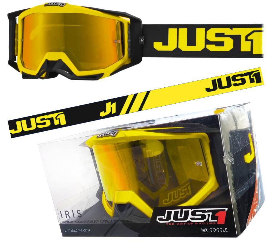 Gogle motocyklowe just1 iris track black yellow - zdjęcie 2