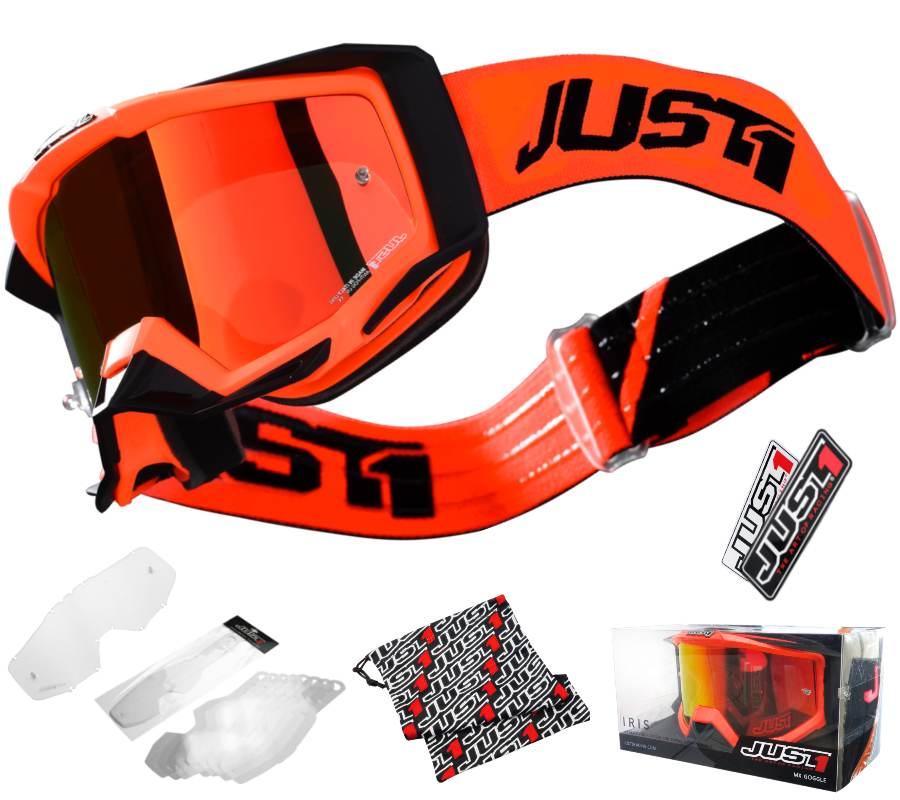 Gogle motocyklowe just1 iris track orange black