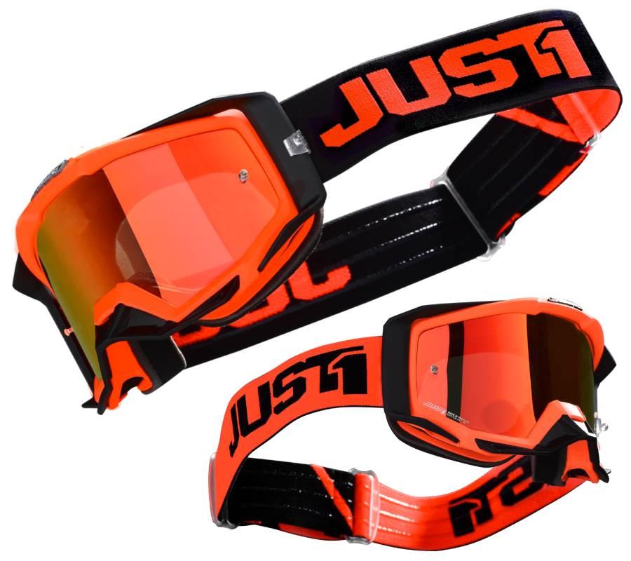 Gogle motocyklowe just1 iris track orange black - zdjęcie 2