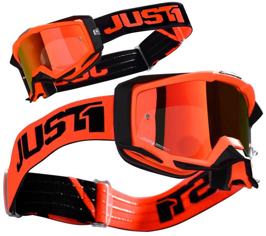 Gogle motocyklowe just1 iris track orange black - zdjęcie 3