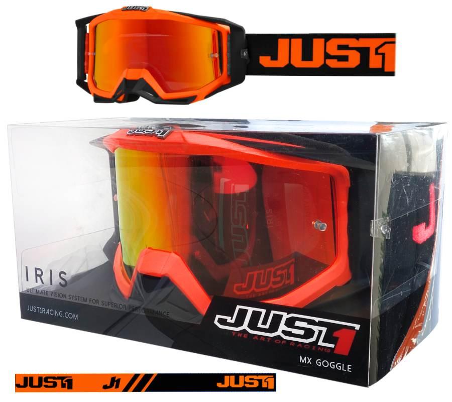 Gogle motocyklowe just1 iris track orange black - zdjęcie 7