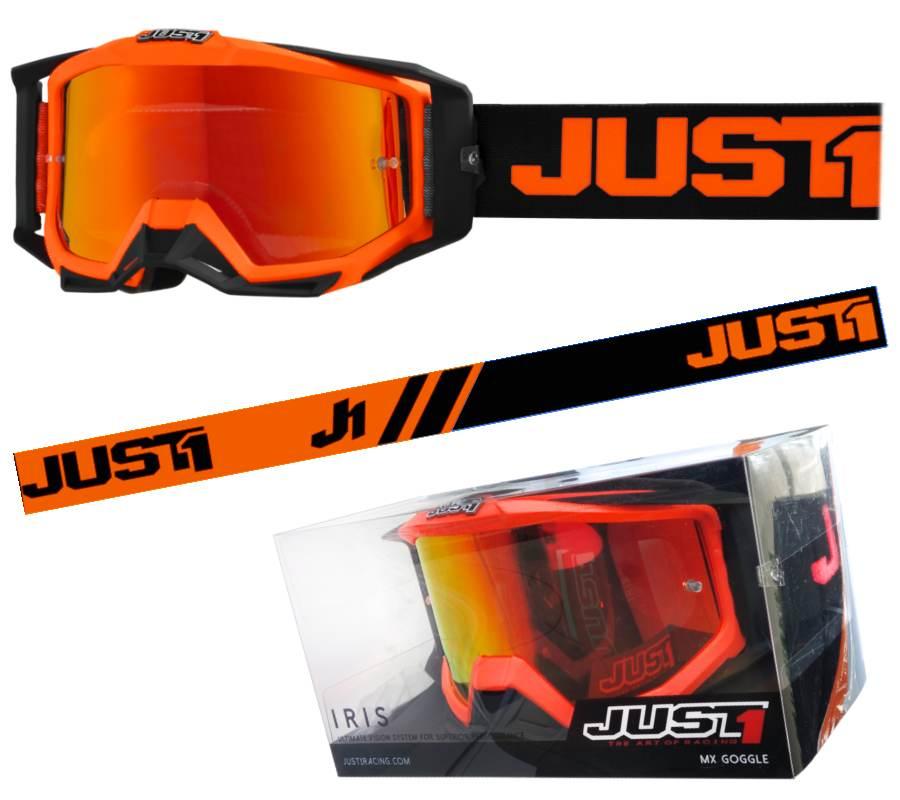 Gogle motocyklowe just1 iris track orange black - zdjęcie 9