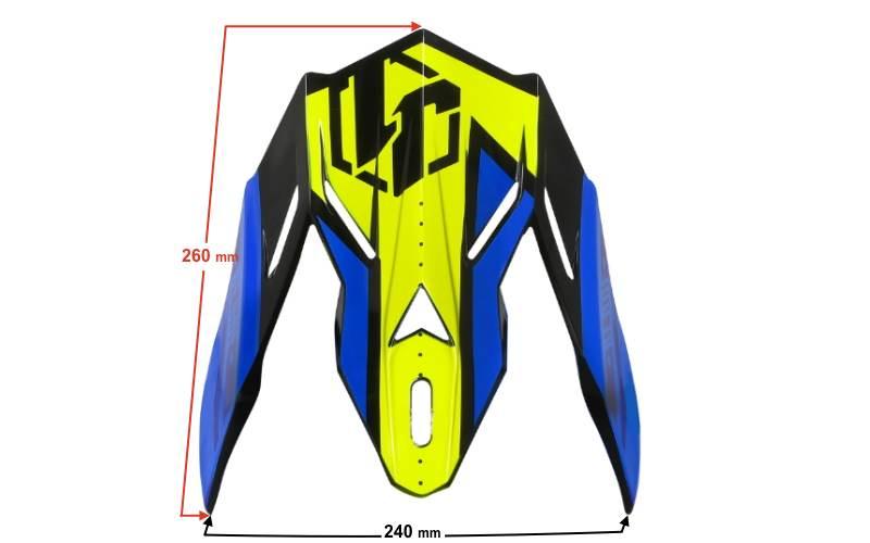 Daszek kasku just1 j38 blade black-yellow-red-blue