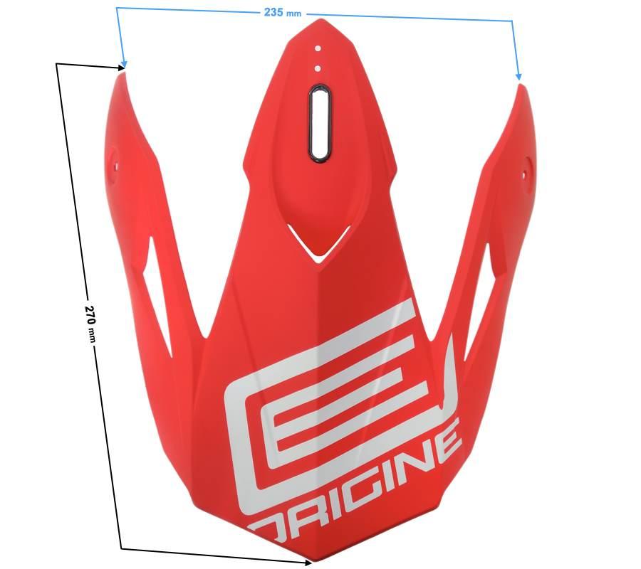 Daszek kasku origine hero peak mx red-white