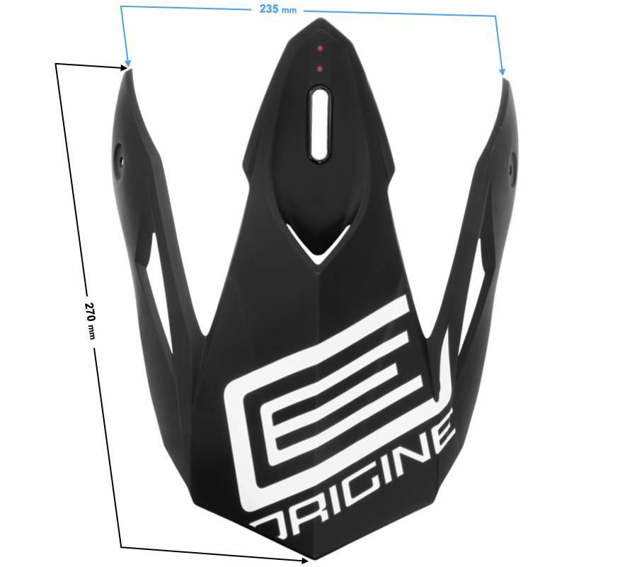 Daszek kasku origine hero peak mx black-white