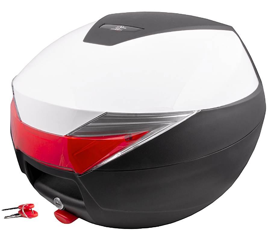 Kufer bagażnik mr-71330lbiałyczerwony odblask