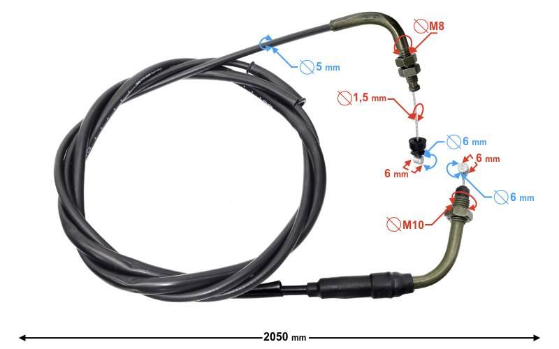Linka gazu falcon 125 2 e4 | LGASKF52ZNZ000