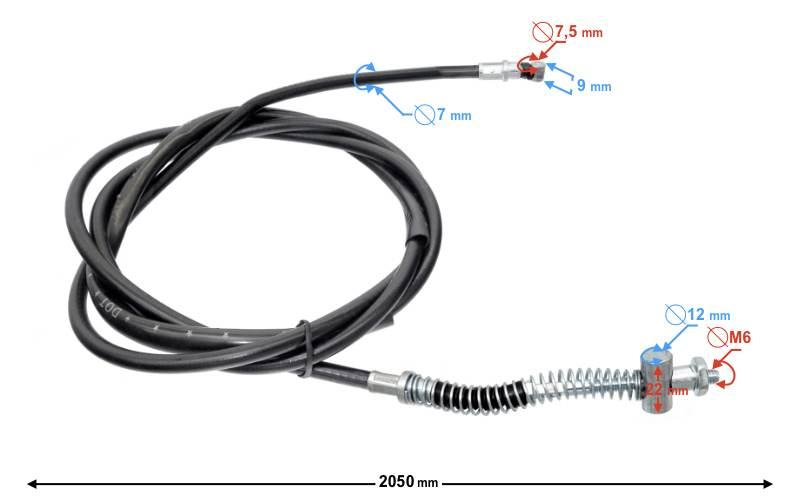 Linka hamulca tylnego skuter huragan 5 | LHASKHU5HTTTA000