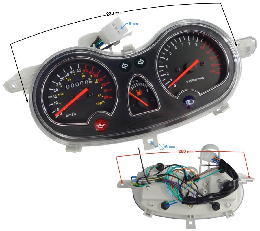 Licznik skuter falcon 2 | LICSKFA2AGEM000
