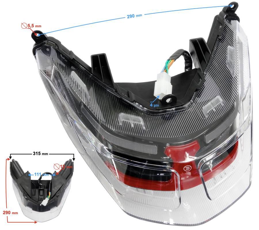 Lampa tył voge sr125 | LTYVOG048