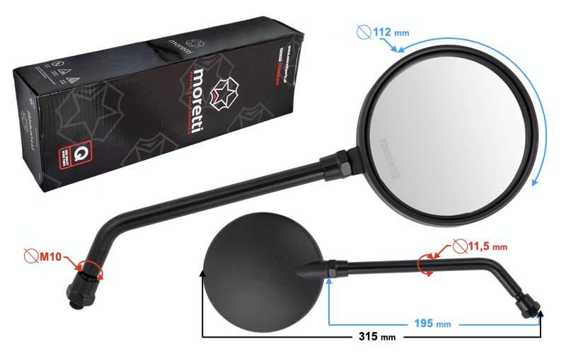 Lusterka r r średnica gwintu 10mm z homologacją