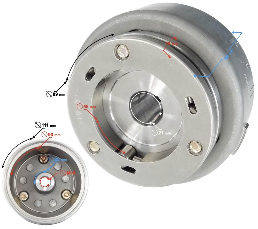 Magneto silnika pionowy 162fmj150cc 4t 5-biegowy manualny