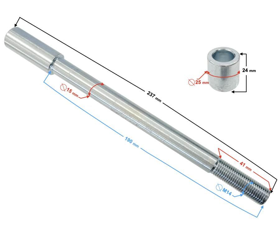 Oś koła przedniego stratos 125 | OKPTAR017