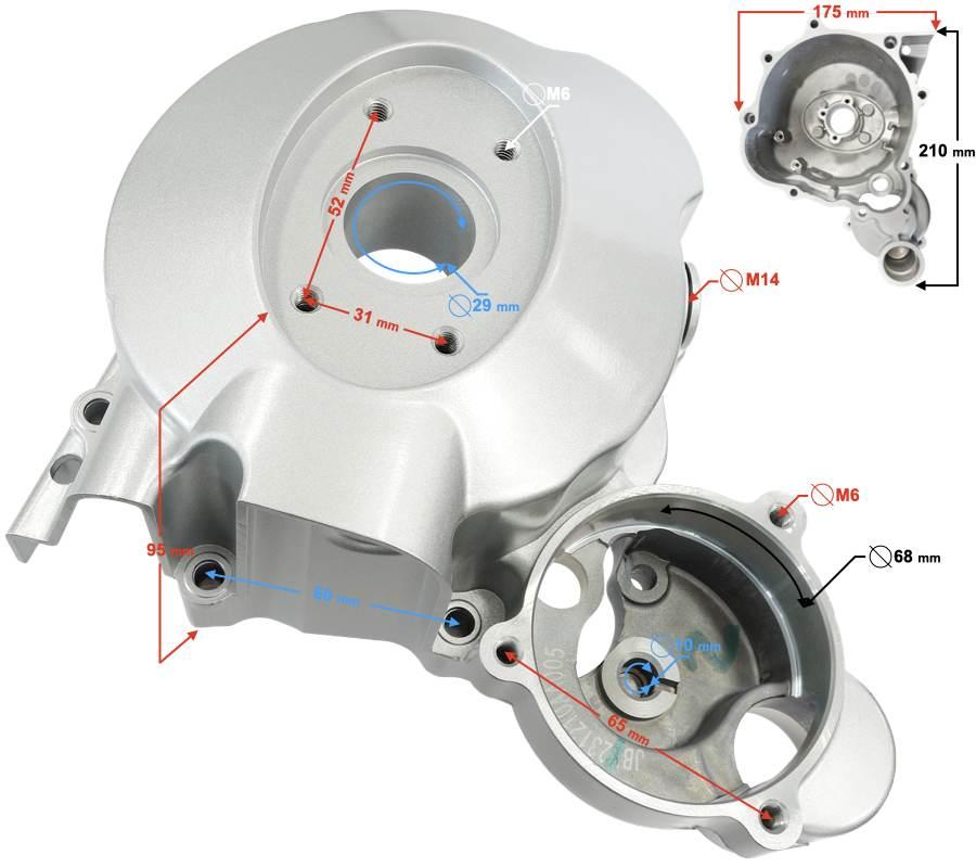 Pokrywa iskrownika silnika pionowy 162fmj150cc 4t 5-biegowy manualny