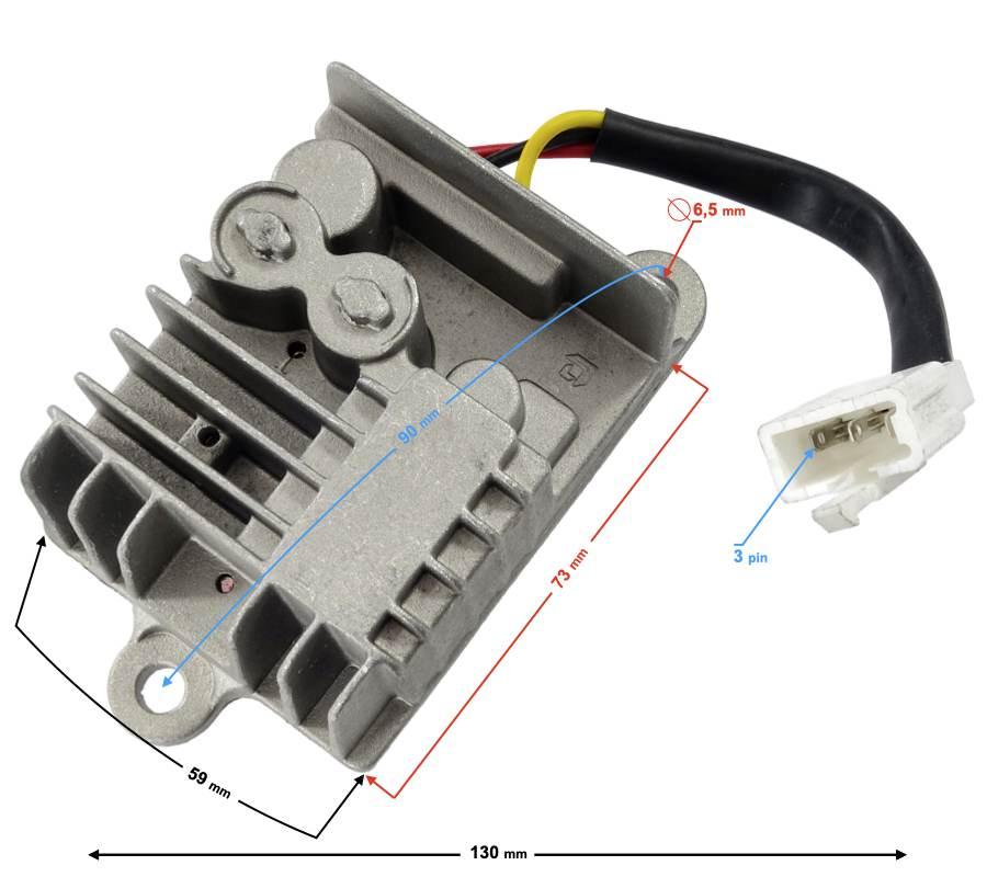 Regulator napięcia skuter e-max one | REGSUN038