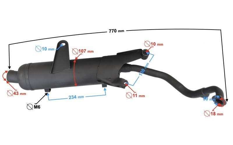 Tłumik falcon 125cc na wtrysk e4 | TŁUZNZ018