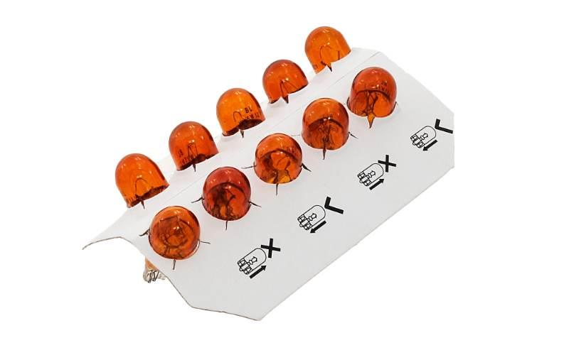 Żarówka bosma 12v 5w t10 wy5w amber 1987 10 szt - zdjęcie 2