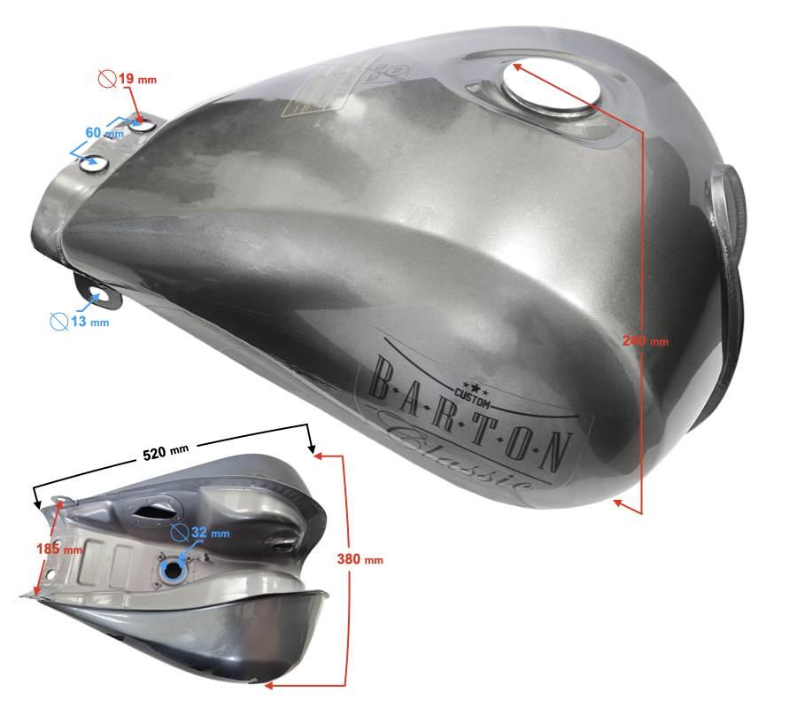 Zbiornik paliwa bak srebrny classic 125 euro 5
