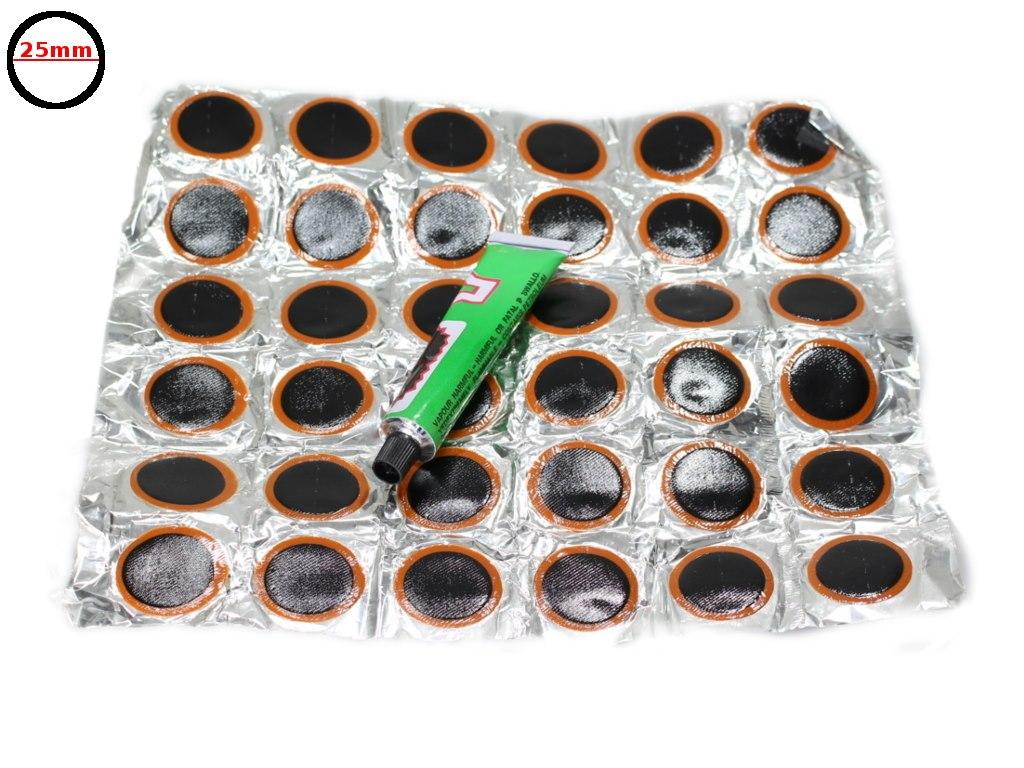 Łatka do dętki okrągła 36 sztuk klej | ROY00636