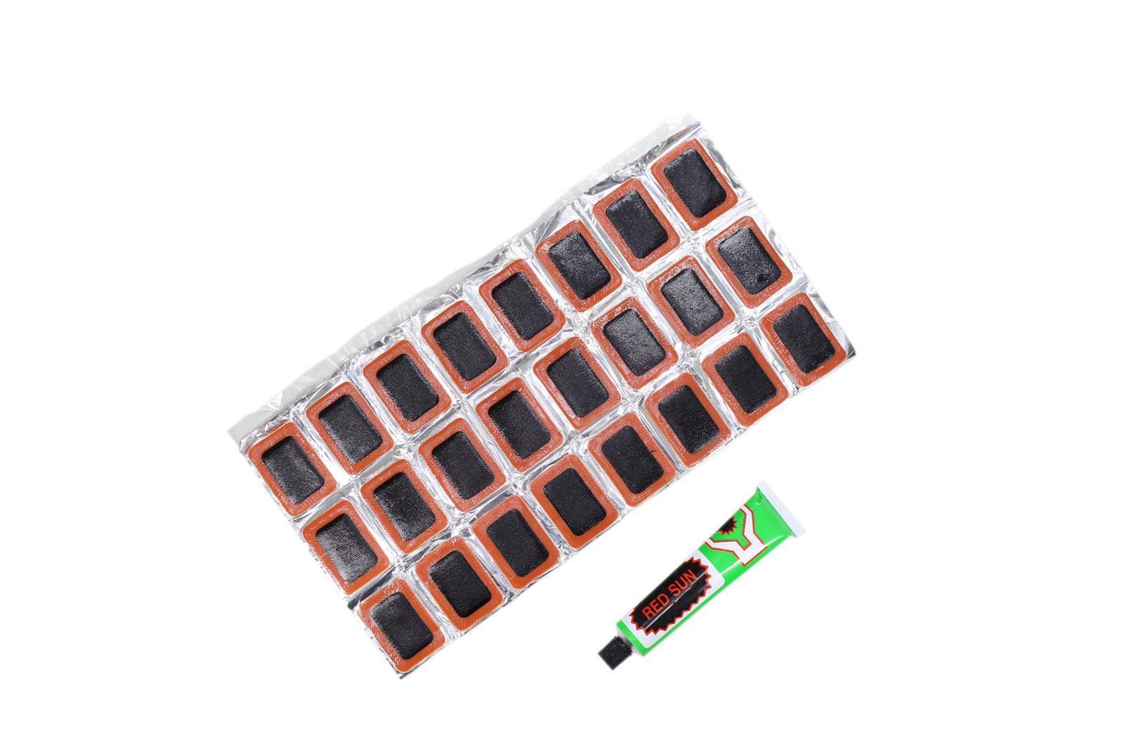 Łatka do dętki prostokątna 48 sztuk klej