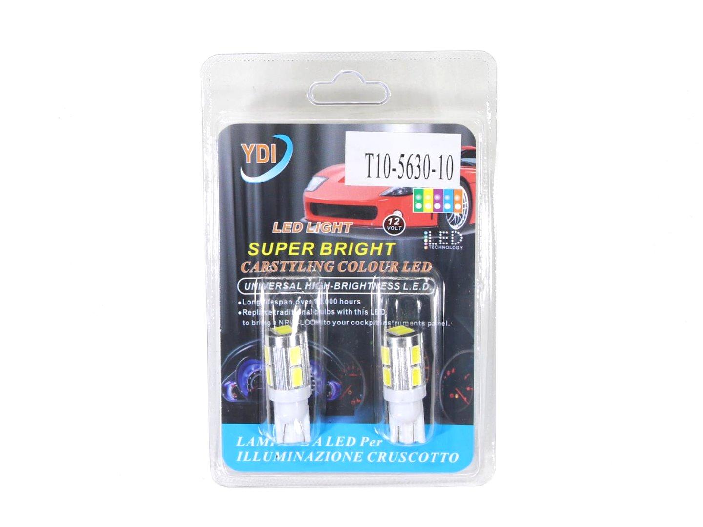 Żarówka 12v t10 bezcokołowa 10szt dioda led