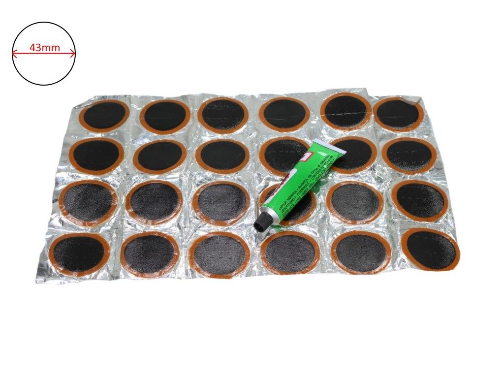 Łatka do dętki okrągła 24 sztuk klej | ROY04267
