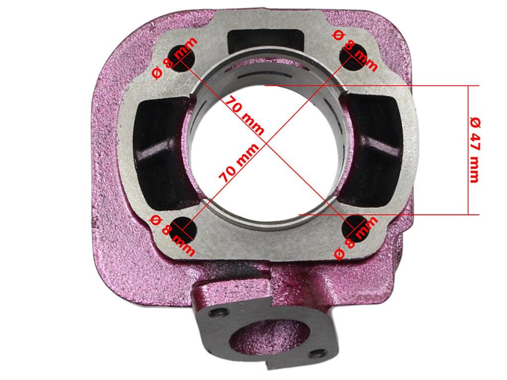 Cylinder yamaha jog80 47mm pin 10mm z głowicą - zdjęcie 3