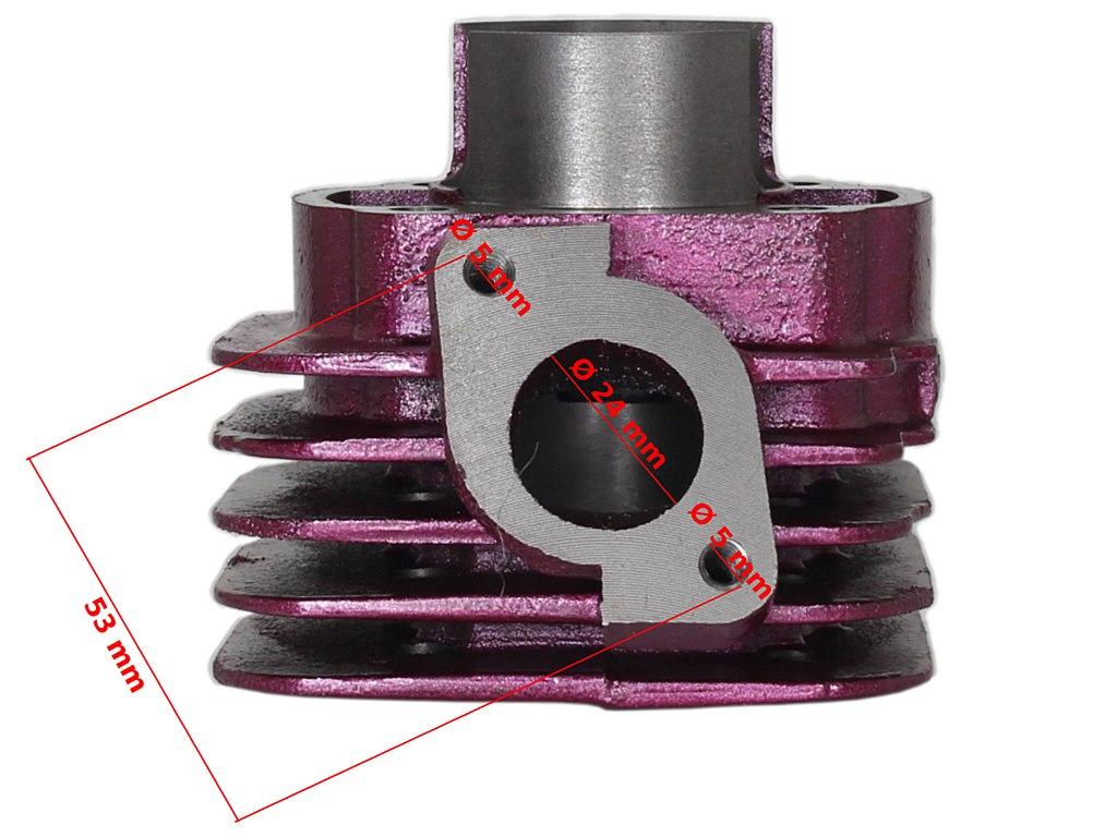 Cylinder yamaha jog80 47mm pin 10mm z głowicą - zdjęcie 2