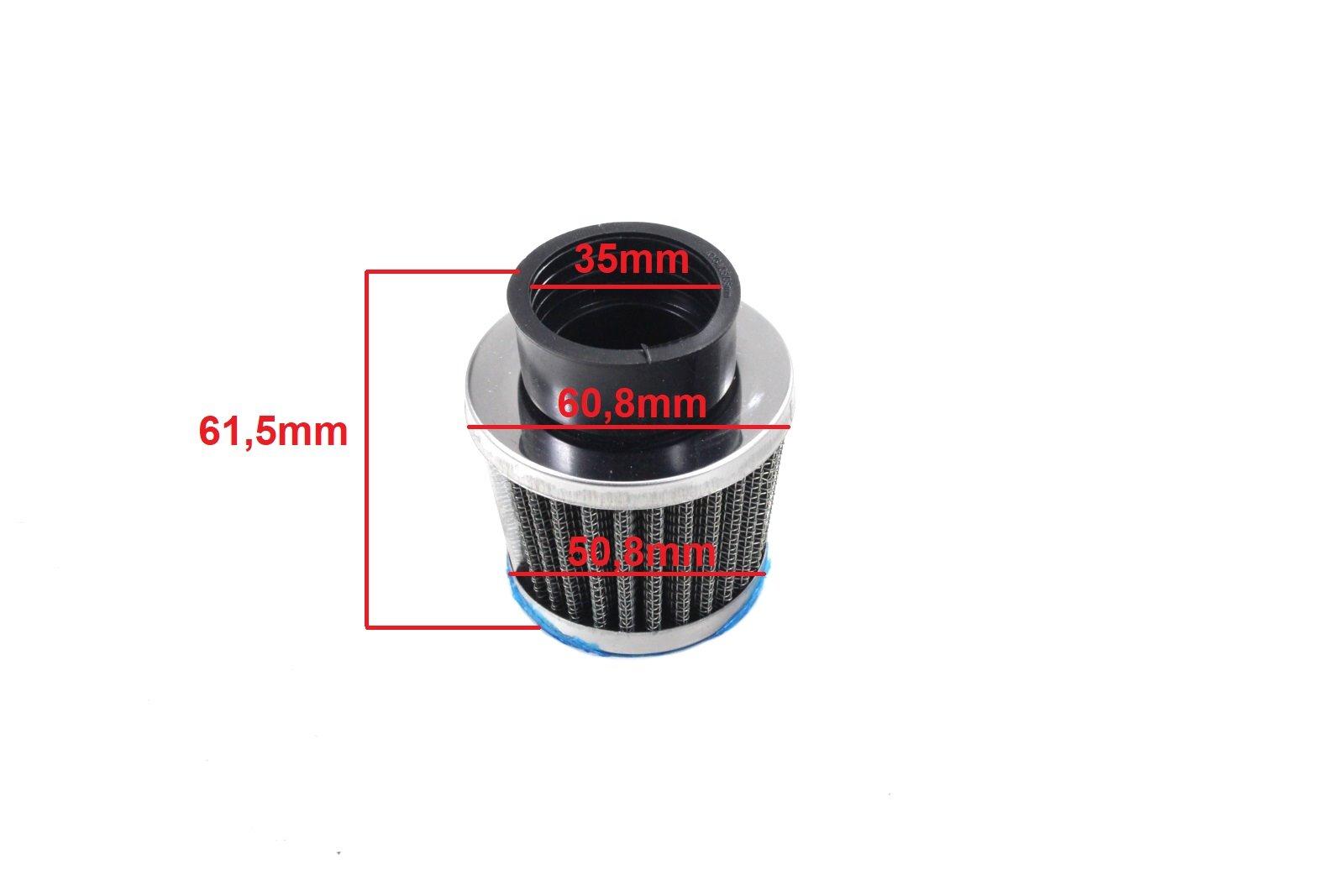 Filtr powietrza stożek fi 35mm prosty rms - zdjęcie 2