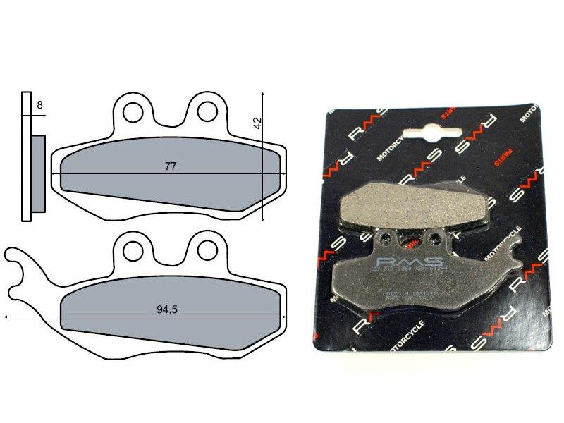 Klocki hamulcowe piaggio hexagon lx skipper 125 rms