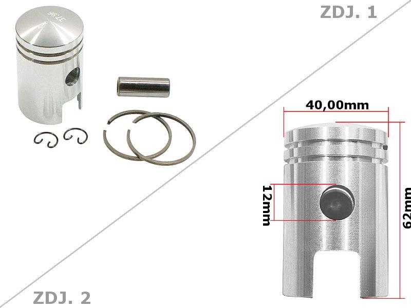 Tłok simson sr1 sr2 sr2e kr50 40,00mm kpl de