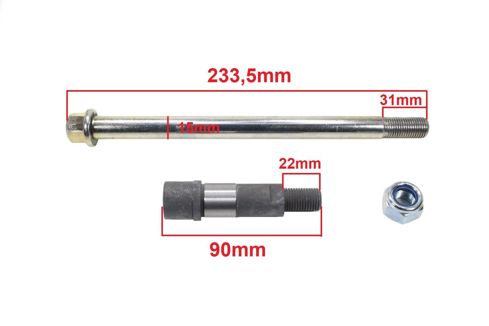 Ośka koła tył mz etz 150 kpl mp | ROY11715 - zdjęcie 2